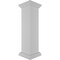 Ekena Millwork 10"W x 40"H Plain Newel Post with Flat Capital & Base Trim (Installation kit included) NWL10X40PLF0B0 - alternate 5